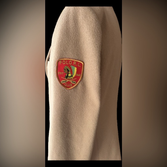 Vintage Lauren Ralph Lauren Angora-Wool Varsity Crest Blazer - Size 8 w/patches - Picture 4 of 16